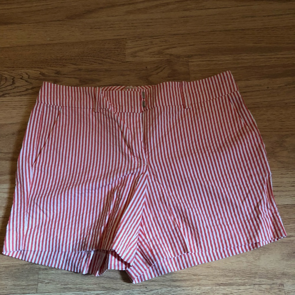 Sandro 100% cotton shorts orange and beige